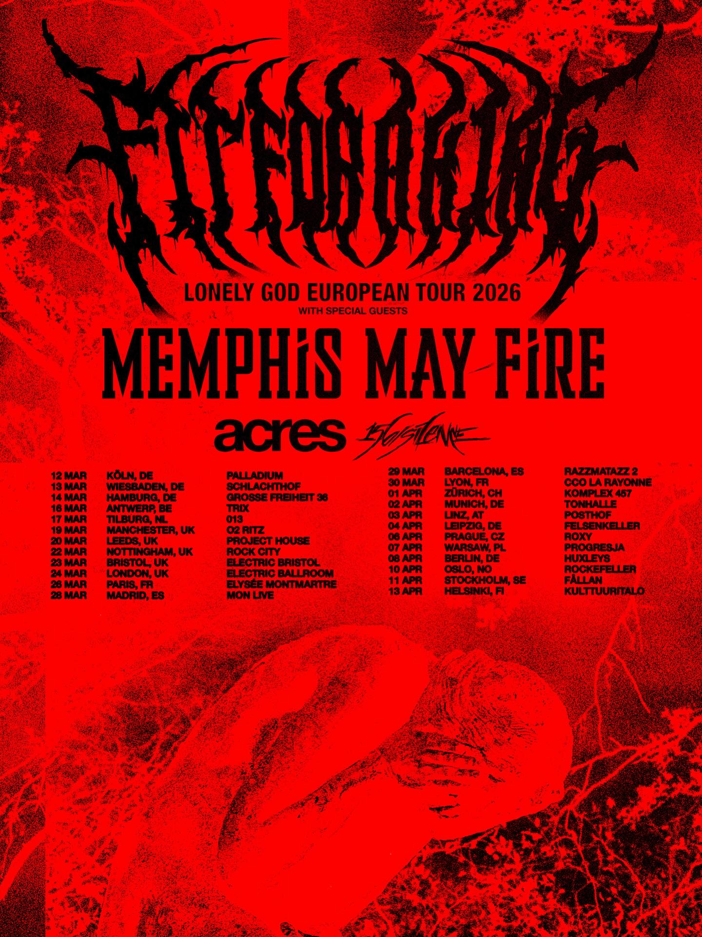 Acres Fit For A King - Lonely God Tour Poster 2026